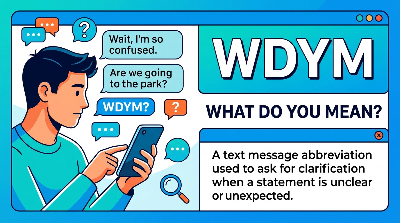 what does wdym mean in text