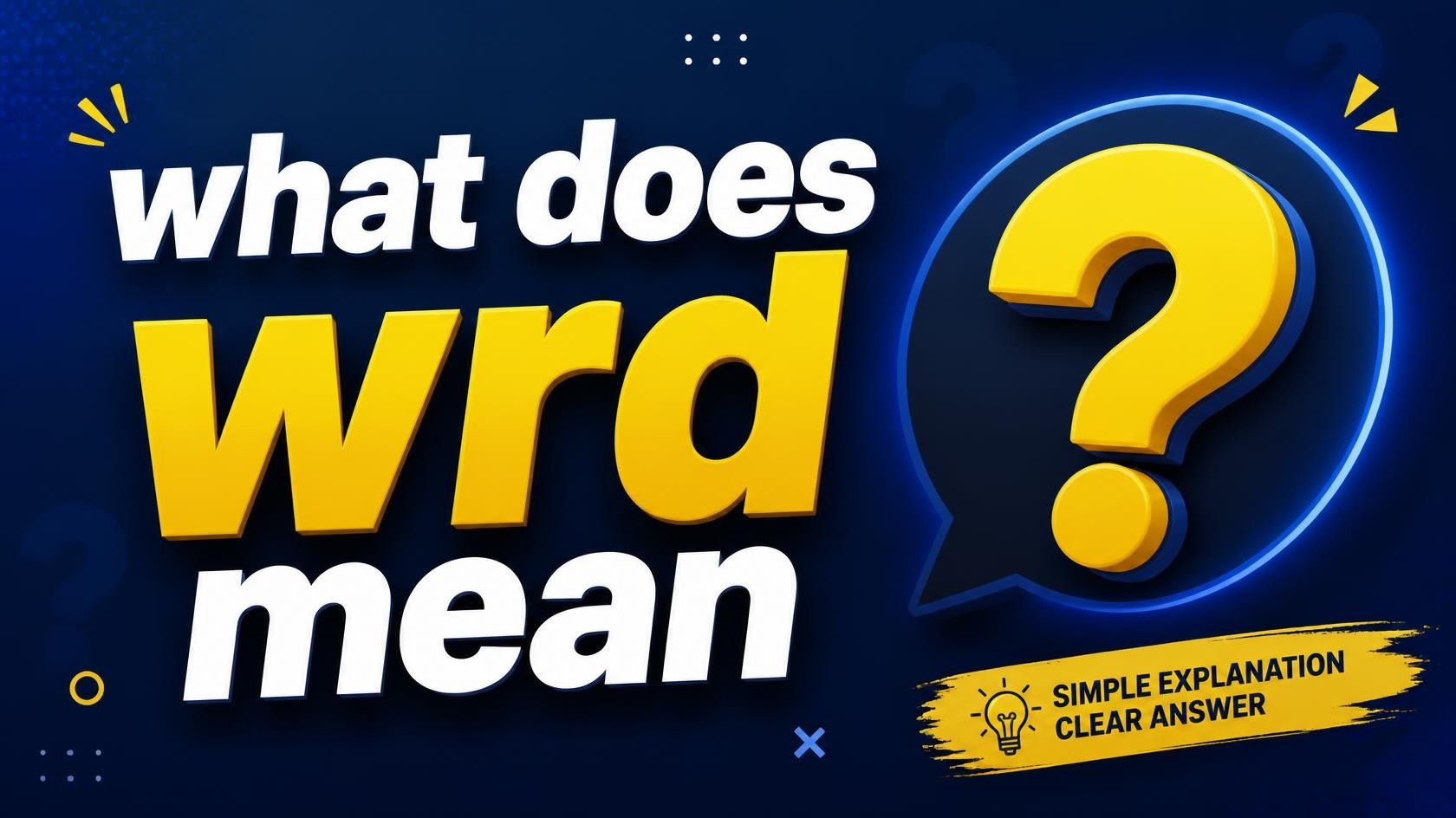 what does wrd mean